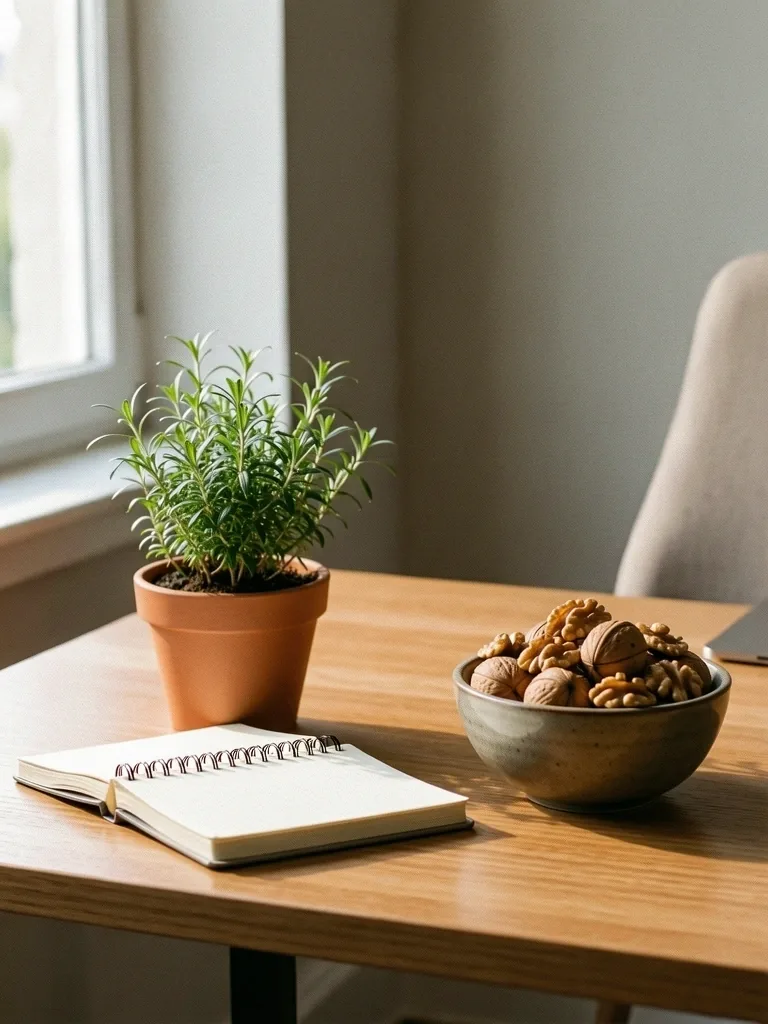 Minimalist nutrition workspace